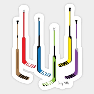 Hockey Goalie Sticks Colorful Sticker